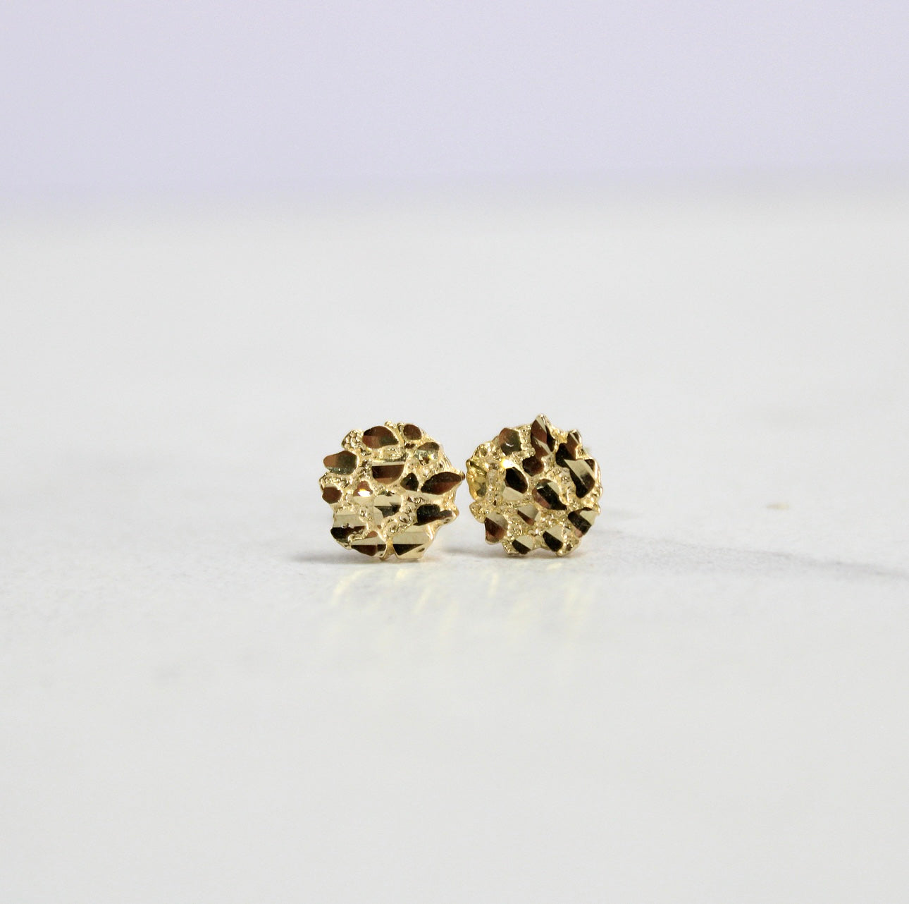 10kt Gold Mini Nugget Earrings