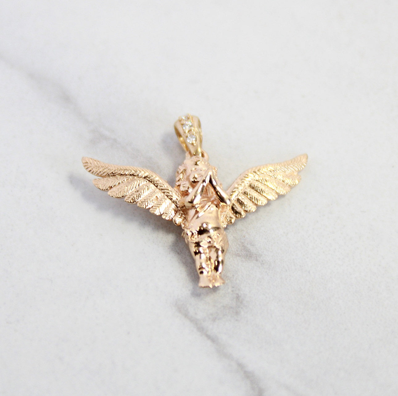 14kt Gold Mini Baby Angel Pendant