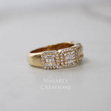 14kt Gold VS Baguette Cluster Ring