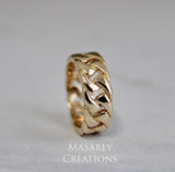 14kt Gold Cuban Link Ring Unisex