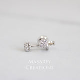 .11 CT Diamond Flower Cluster Earrings