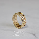 14kt Gold Cuban Link Ring Unisex